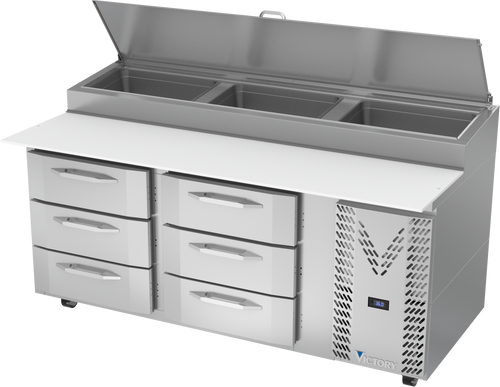 VPPD72HC-6 | 72" Pizza Prep Table VPPD72HC-6 | 72" Pizza Prep Table