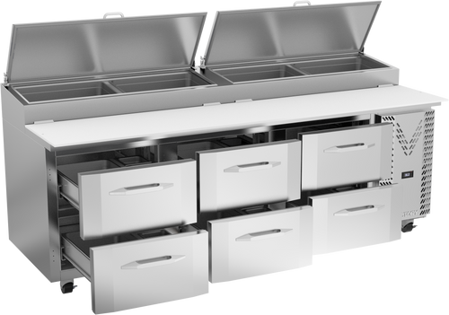 VPPD93HC-6 | 93" Pizza Prep Table