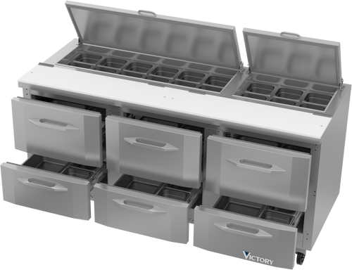 VSPD72HC-18-6 | 72" Sandwich Prep Table VSPD72HC-18-6 | 72" Sandwich Prep Table