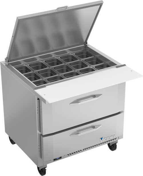 VSPD36HC-15B-2 | 36" Sandwich Prep Table with Mega Top