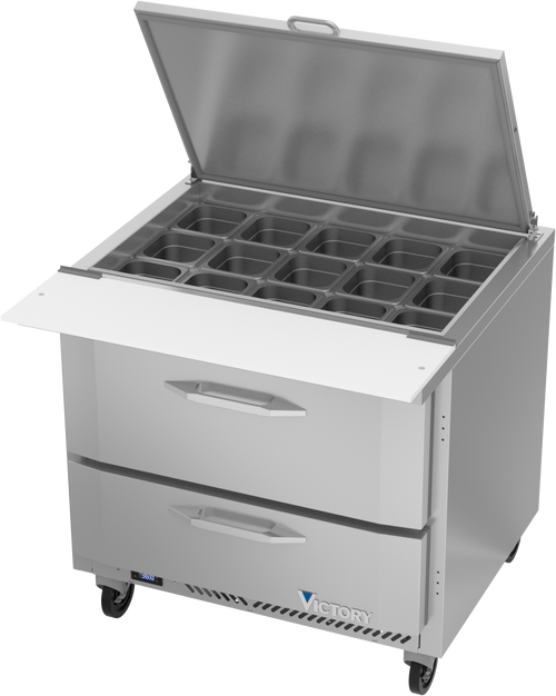 VSPD36HC-15B-2 | 36" Sandwich Prep Table with Mega Top