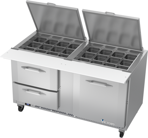 VSPD60HC-24B-2 | 60" Sandwich Prep Table with Mega Top VSPD60HC-24B-2 | 60" Sandwich Prep Table with Mega Top