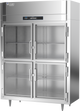 RSA-2N-S1-HG-HC | Ultraspec Extra Wide Narrow Depth Half Glass Door Reach-In Refrigerator