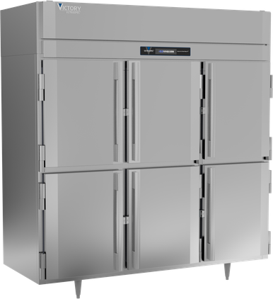 Victory FS-3D-S1-HD-HC — Reach-In Freezer with 6 Solid Doors, 77.75"W x 33.13"D x 78.25"H, 64.61 cu ft