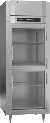 Victory FS-1D-S1-EW-HG-HC — Reach-In Freezer with 2 Glass Doors, 31.25"W x 33.13"D x 78.25"H, 24.18 cu ft