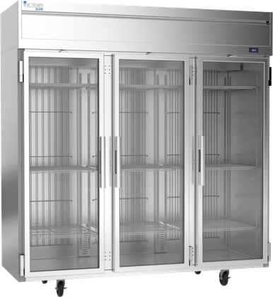 Victory VERSA-3D-GD-HC — Reach-In Refrigerator with 3 Glass Doors, 78"W x 30"D x 78.5"H, 71.52 cu ft