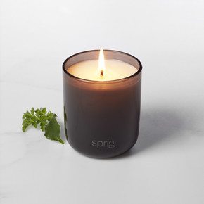 Relax scented candle, lit