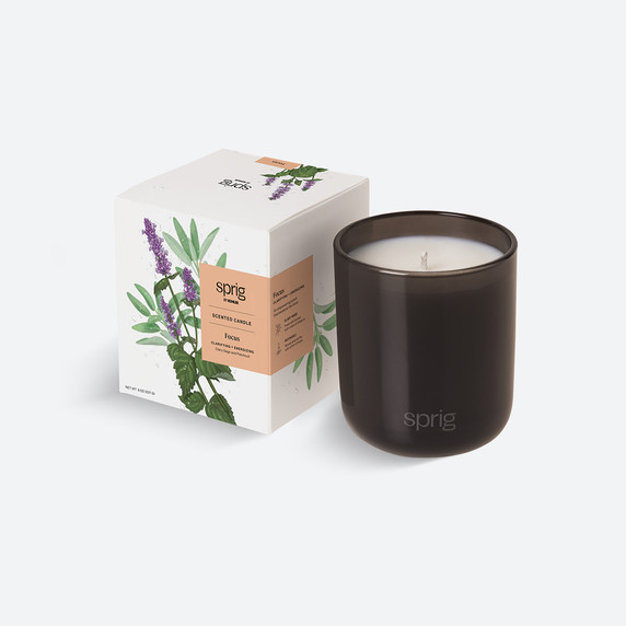 Focus scented candle and box