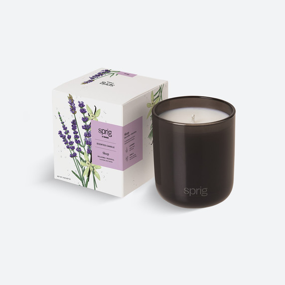Sleep scented candle and box