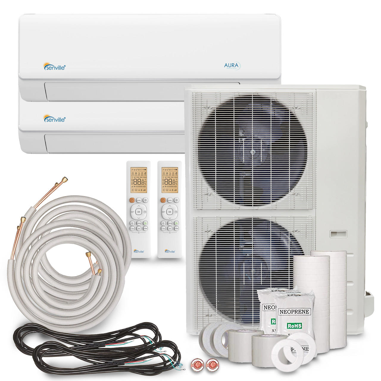 48000 BTU Dual Zone Mini Split Air Conditioner - Heat Pump - SENA 