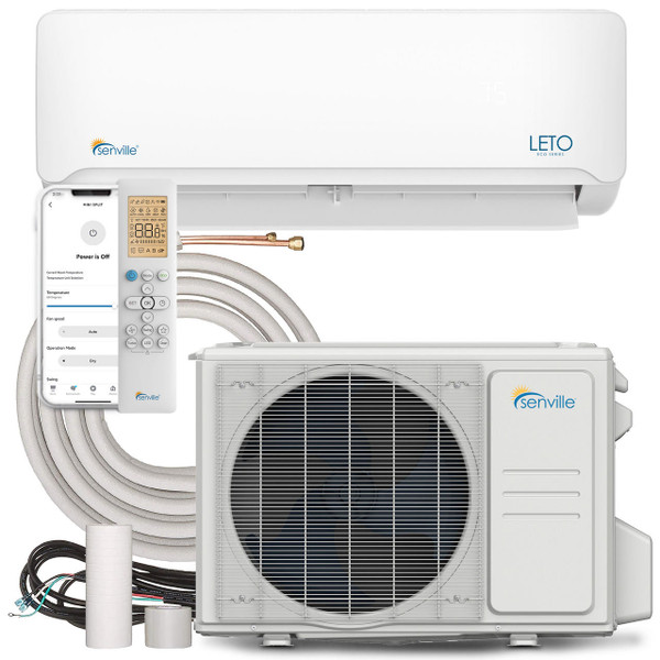 Qurious_Corner 18,000 BTU Mini Split AC System – 19 SEER, 208-230V, Ductless Heat Pump, Wi-Fi, 1.5 Ton