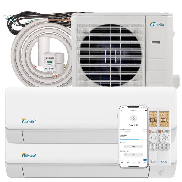 18000 BTU Dual Zone Mini Split Air Conditioner - Heat Pump - SENA