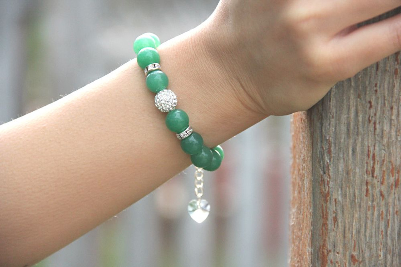 Green aventurine bracelet meaning Clearance