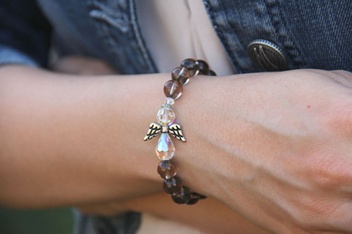 Smoky Quartz Angel of the Present Bracelet 