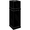 11x11x11 Black Ballot Box with Black Floor Stand