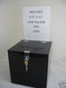 12x12 Black Ballot Box Sign Holder and Lock