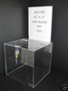 12x12 Clear Acrylic Ballot Box Sign Holder and Lock
