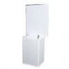 6x9x5 White Acrylic Locking Ballot Box and Header