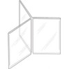 4x6 Three-Panel Six-Sided Sign Holder Diagram