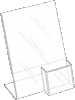 11x14 Slant Back Sign Holder with 4x9 Brochure Holder Diagram 11x14 Slant Back Sign Holder with 4x9 Brochure Holder Diagram