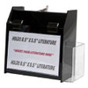9.5x5x10 Locking Black Plastic Ballot Box with Pocket and Ad Frame