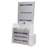 9.5x5x10 Deluxe Locking White Plastic Ballot Box with Header and Ad Frame 9.5x5x10 Deluxe Locking White Plastic Ballot Box with Header and Ad Frame