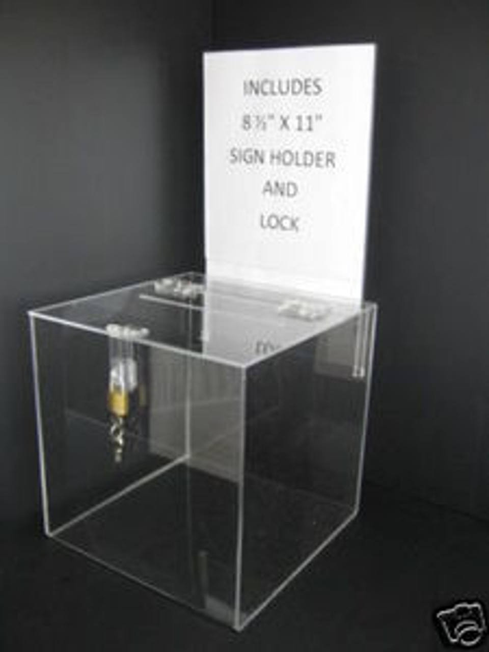 Clear Acrylic Display/Donation/NameCard Box with Lock