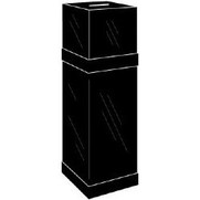 11x11x11 Black Ballot Box with Black Floor Stand