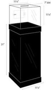11x11x11 Clear Ballot Box with Black Pedestal Stand