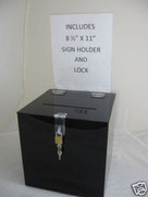 12x12 Black Ballot Box Sign Holder and Lock