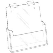 8.5x11 Clear Acrylic Slatwall Brochure Holder Diagram
