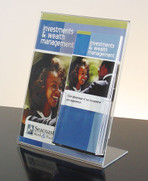 11x14 Slant Back Sign Holder with 4x9 Brochure Holder