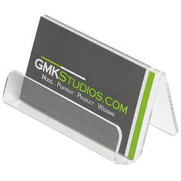 Displays2go Clear Acrylic Business Card Holders, Single Pocket, Open Design, Set of 100 (DESKBCC)