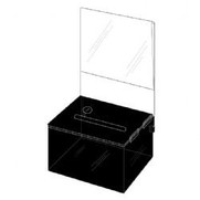 5.25x3.25x4.25 Black Plastic Locking Box with Header DS-SBB-534-BLK