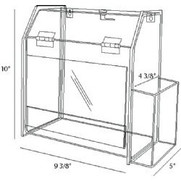 9.5x5x10 Locking Clear Plastic Ballot Box with Pocket and Ad Frame 9.5x5x10 Locking Clear Plastic Ballot Box with Pocket and Ad Frame