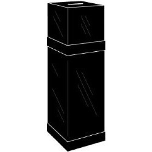 11x11x11 Black Ballot Box with Black Floor Stand