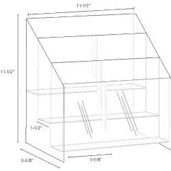 5.5 Wide Half Page Brochure Holder 6 Pockets