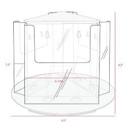 5x8 Rotating Brochure Holder 3 Pockets