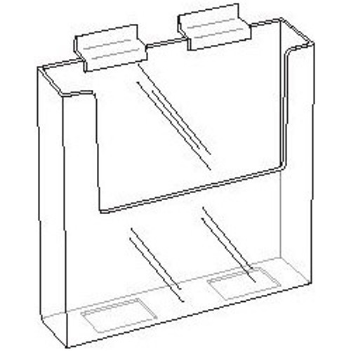 8.5 Wide Clear Acrylic Slatwall Brochure Holder Diagram 8.5 Wide Clear Acrylic Slatwall Brochure Holder Diagram