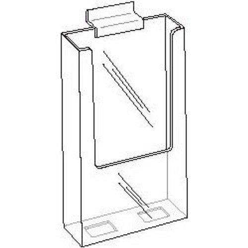 4x9 Clear Acrylic Slatwall Brochure Holder Diagram 4x9 Clear Acrylic Slatwall Brochure Holder Diagram