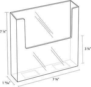 7.5 Literature Wall Mount Brochure Holder
