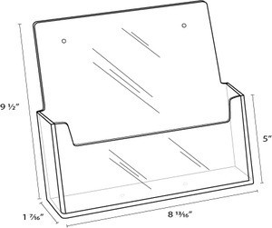 8.5x11 Wall-Mount Brochure Holder