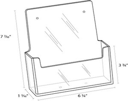 6x8 Half Sheet Wall Mount Brochure Holder Diagram 6x8 Half Sheet Wall Mount Brochure Holder Diagram