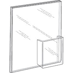 11x17 Wall Mount Sign with Pocket No Holes Diagram