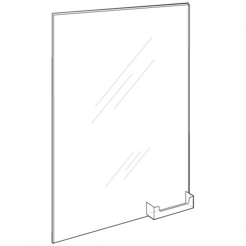 11x17 Wall Mount Sign Holder with BC Pocket Diagram