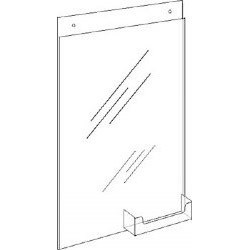 8.5x11 Wall Mount Sign with BC and Holes Diagram