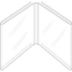 4x6 Book Style Sign Holder Diagram