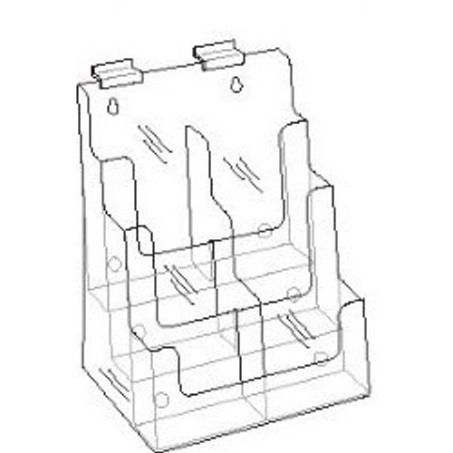 8.5x11 Three Tier Slat wall Brochure Holder 8.5x11 Three Tier Slat wall Brochure Holder