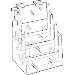 8.5x11 Four Tier Slat wall Brochure Holder