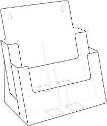 8.5x11 Full Page 2 Tiers Brochure Holder